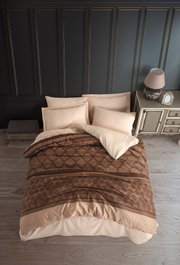 L'essentiel linge de maison Creative - Brown Juego de Funda de Edredón Doble